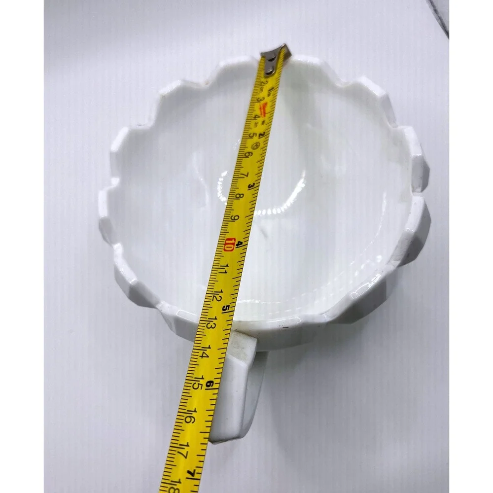 Tiffin Franciscan Betsy Ross Nappy 5.5in White Good Milk Glass Footed Bowl 1940s